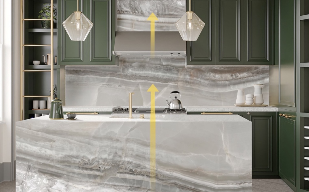 kitchen setting Pasadena bioquartz